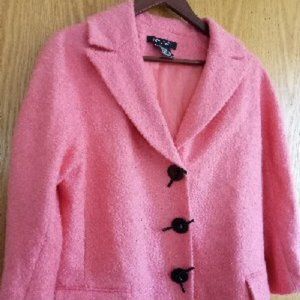 Etcetra Mohair Wool Pink Boucle Size 12
